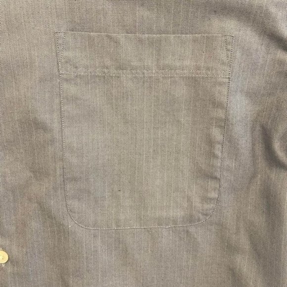 Joseph Abboud Dress Shirt Mens 17 34/35 Egyptian Cotton Long Sleeve Gray - Picture 6 of 10